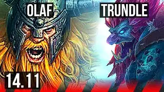 OLAF vs TRUNDLE (TOP) | 11/2/5, 500+ games, Dominating | EUW Master | 14.11