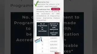 Processing Fee paid by institution to NBA #processingfees #nationalboardofaccreditation #aicte