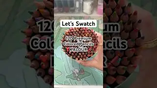 KALOUR 120 Premium Colored Pencils ❤️ Full vid on YT #coloring #colorwithme #coloredpencils