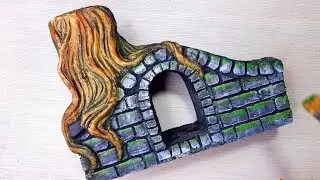 Aquarium Castle Making || Fish tank Showpiece || Diy Cement Craft