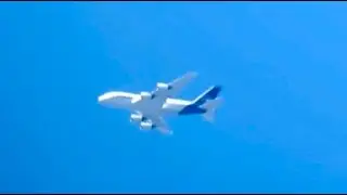 Lufthansa Airbus A380-841 (LH410, D-AIMC) landing to JFK Airport over my house from MUC