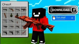 REALISTIC GUNS MOD For MINECRAFT PE 1.21 ( 101% working )