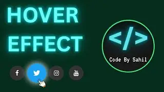 Amazing Hover Effect with Growing Social Media Icons | HTML CSS Tutorial