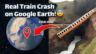 I found Real Train Crash 🤯 on Google Earth 🌎 and Google Maps #googleearth #googlemaps