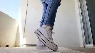 Platform Converse Sneakers Review 👟✨ Cute Everyday Shoes #Converse #PlatformSneakers #AmazonFinds