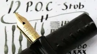 Waterman's 12 P.O.C. Eyedropper Pen - BCHR - Excellent Flexible Stub Nib