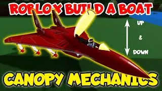 EASY TUTORIAL | Roblox Build a Boat! Up & Down Canopy for Fighter Jet!