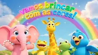 🌈 As Cores do Arco-Íris – Música Infantil Educativa 3D com Animais Coloridos 🎶🐸