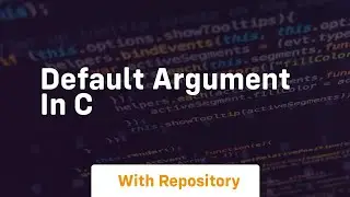 default argument in c