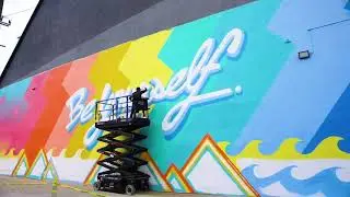 Our mural at Sunset Bronson Studios in action