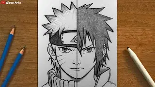 How to Draw Naruto vs Sasuke | Step-by-Step Anime Crossover Art Tutorial | Drawing for Beginners