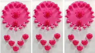CARRY BAG CRAFT IDEA/EASY WALL HANGINGS CRAFT MAKING WITH SHOPPING BAG/CARRY BAGS IDEA/TORAN