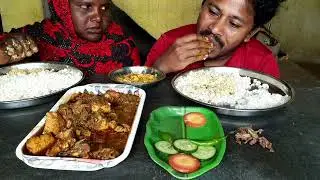 Chicken Curry Eating Show | Chicken Kosa Recipe | ASMR Village Cooking