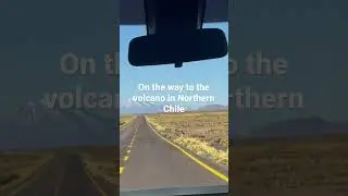 Road to the volcano in Atacama desert, northern Chile