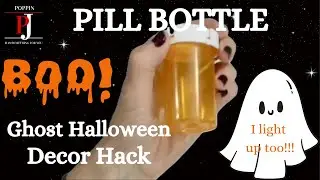 Pill Bottle Ghost Halloween Decor Hack!👻🎃