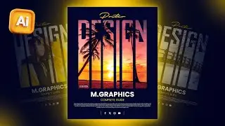 Modern Poster design in Adobe Illustrator | Creative Poster design | Adobe Illustrator