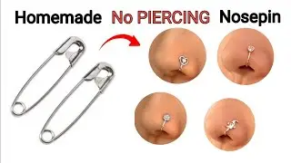 Diy ✨ homemade No piercing nosepin ring | how to make  homemade nose ring |  ghar par banaye | #nose