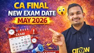 🚨 ca final new exam date released may 2026 | icai important announcement 😱📢