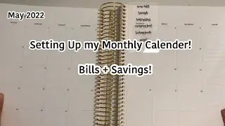 Monthly Calendar Bills +Saving Set Up! [Financials]
