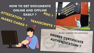 Online Process Degree Attestation | PDC | VTU Belgavi | Marks cards | Transcripts | kannada