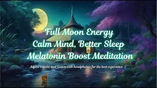 Calm Mind & Deep Sleep 🌕 Full Moon Energy | Melatonin Boost Meditation   #MelatoninBoost #calmmind