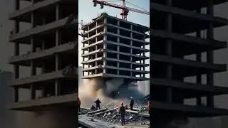 Epic Building Fall in India &ndash; Panicked Crowd & Chaos