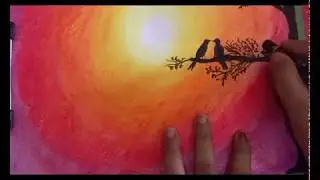 DIY: How to color Bright Sun with Oil Pastel