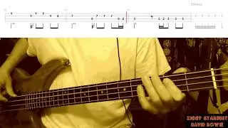 Ziggy Stardust by David Bowie - Bass Cover with Tabs Play-Along