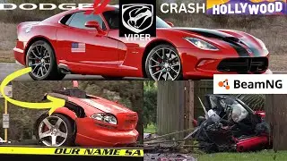 DODGE SRT VIPER CRASH HOLLYWOOD USA | RECREATION | BeamNG.Drive #beamng