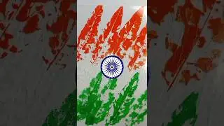 India flag drawing with leaf🍀#independencedaycraft #indiaflagdrawing #viral #art #nationflag