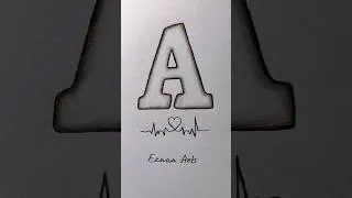 Letter A drawing #art #shorts #trendingshorts