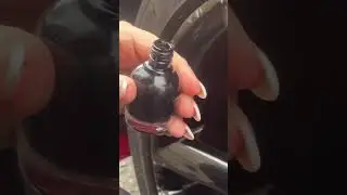 Fixing my car's rims with nail polish 🤣 (🎥: ViralHog)