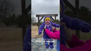 Winter Hiking with Baby #winter #hiking #baby #layer #trending #viral