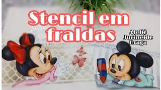 Dicas de como usar stencil em fraldas - pintura em fraldas