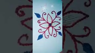 Hand embroidery dandi tanka simple flower design for beginners