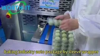 baking industry auto package by sleeve wrapper #foodpackagingmachine #foodtray #bakingindustry