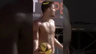 When the Crowd Chants, TJ DeFalco Delivers!!🔥 | #beachvolleyballworld #volleyball #voleibol #shorts