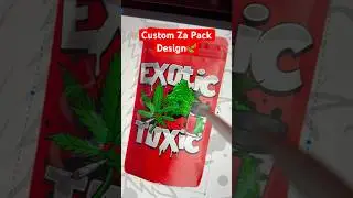 Making a Custom Za Mylar Bag Design | Digital Art in Procreate #graphicdesign #art #digitalart #zaza