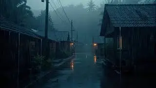 Relaxing Night Rainstorm Ambience | Soft Thunder Sleep Sounds