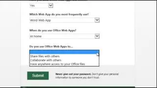 Ankiety w Excel Web App