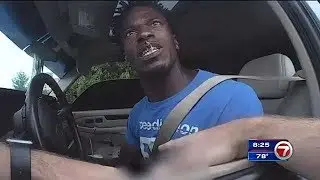 Man resists arrests, drags Officer with his car over traffic stop
