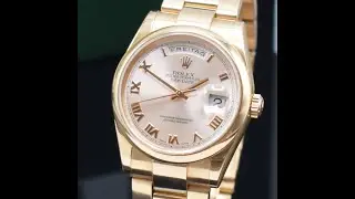 Rolex 18k pink gold Day Date 118205