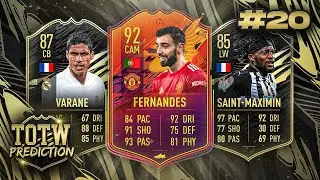 FIFA 21: TOTW 20 PREDICTIONS! IF BRUNO FERNANDES, VARANE & SAINT-MAXIMIN 🔥