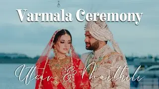 Varmala Ceremony | Utsav & Maithili | Dubai Wedding | Versace Palazzo #dubaiweddings