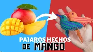 como hacer PÁJAROS reciclados (con PEPAS de MANGO)