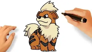 COMO DESENHAR O GROWLITHE FÁCIL PASSO A PASSO | POKÉMON