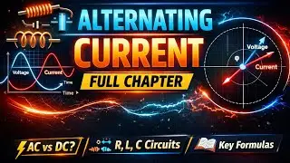 12 Physics AC Chapter Explained | Alternating Current Full Concept + Numericals | NCERT + Boards || 