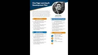 One Page Learning and Development Plan PowerPoint Template | Kridha Graphics