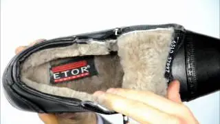 Мужские классические зимние ботинки ETOR 780 - 6510 - black.wmv
