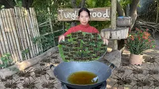 How to Cook Asia Tarantula Spider | I finding and cooking Tarantula spider in my corn farm
